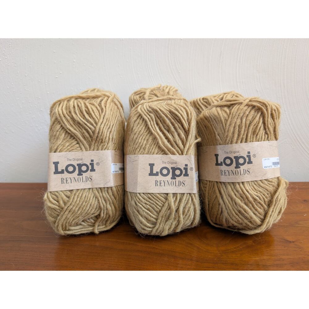 Reynolds Lopi Yarn 100% Icelandic Wool 100g Each Lot Of 6 Color 0720 Tan